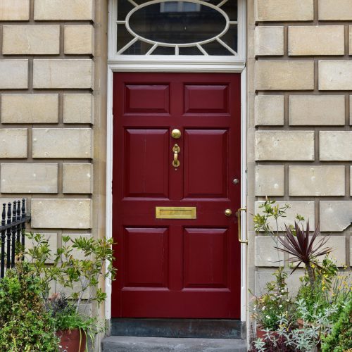 front door of an old house