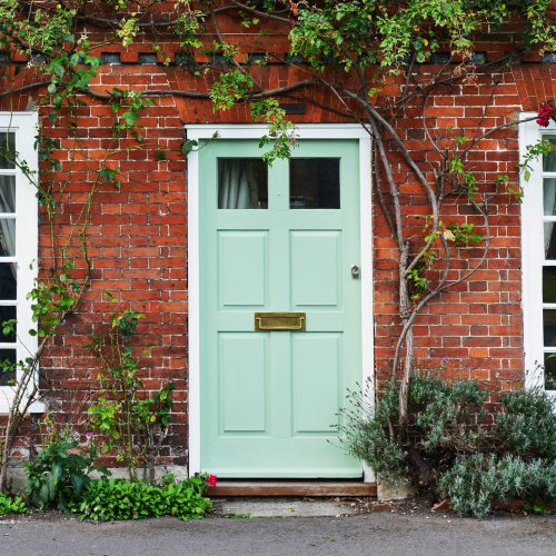 View of a Beautiful House and Front Door on a London Street