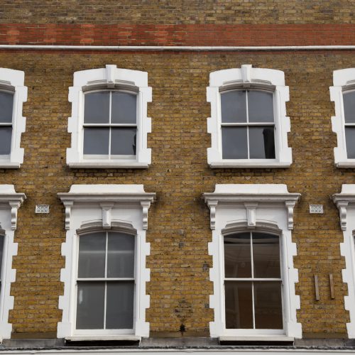 the exteriror of some beautiful london apartments