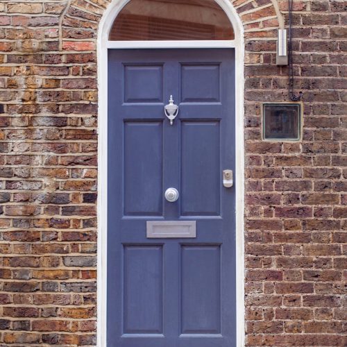 Violet front door