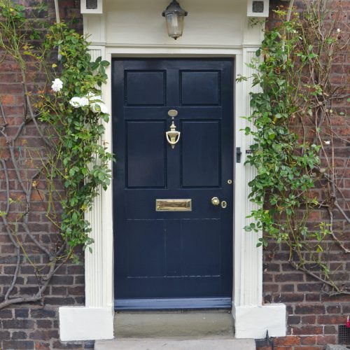 Front door entrance to Georgian property